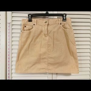 J. Crew skirt size 4 Tan cordoroy pockets